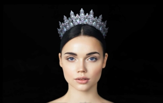 Filigree Ballet Tiara in Silver on Person